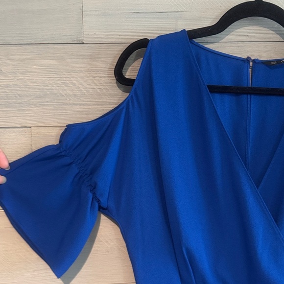 Zara Cobalt Blue Cold Shoulder Romper - Picture 6 of 9